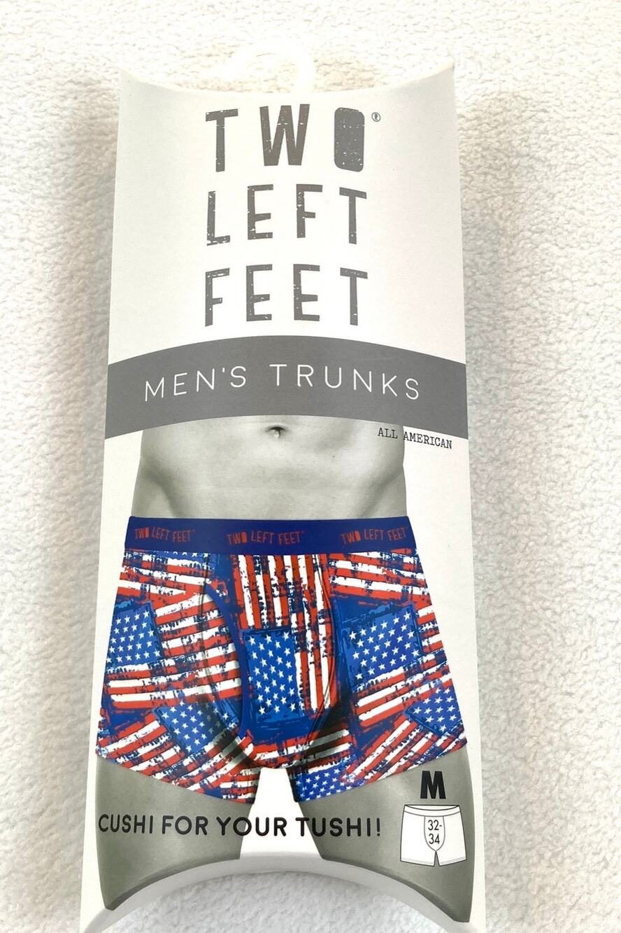 Men's Trunks Briefs Red White Blue Flag Print Med 32-34 NWT